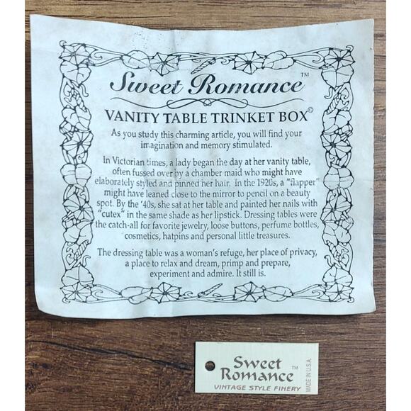 VTG Sweet Romance Trinket Box Ladies Dresser Mixed Brass Pewter Lamp Clock A11 - Picture 6 of 6